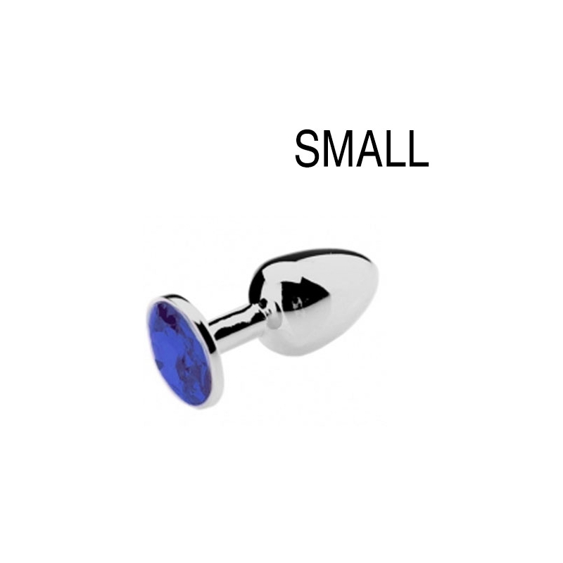 plug bijou bleu 6 x 27 cm
