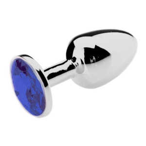 plug bijou bleu 8 x 4 cm