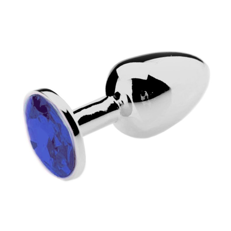 plug bijou bleu 8 x 4 cm
