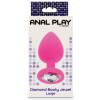 plug bijou diamond booty l 9 x 4cm rose 1