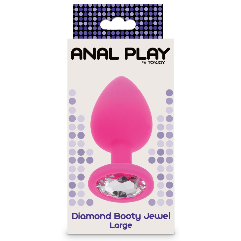 plug bijou diamond booty l 9 x 4cm rose 1