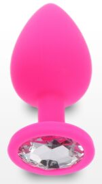 plug bijou diamond booty l 9 x 4cm rose 2