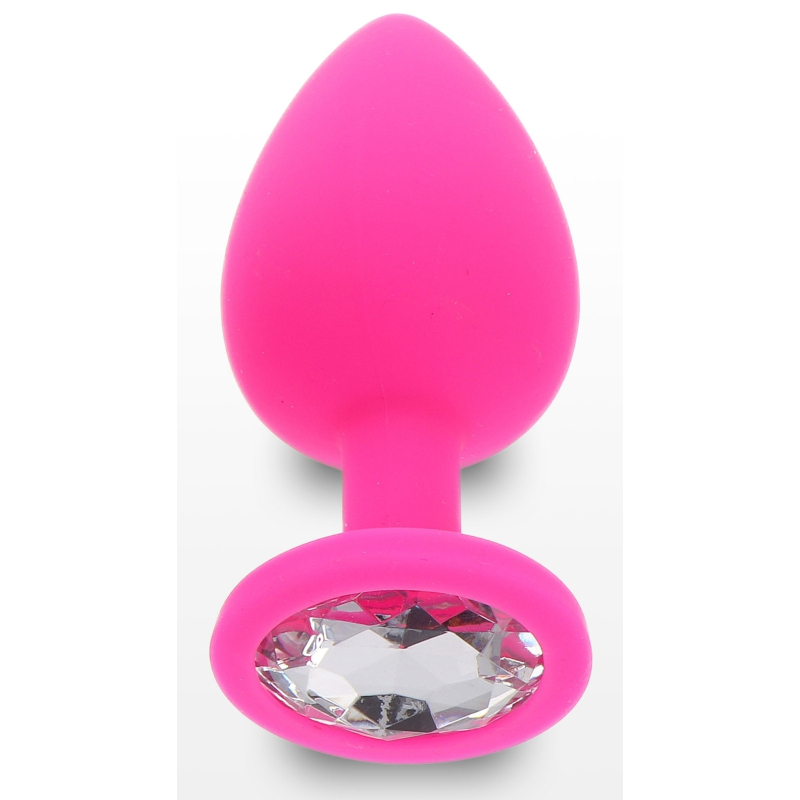 plug bijou diamond booty l 9 x 4cm rose 2