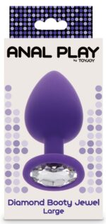 plug bijou diamond booty l 9 x 4cm violet 1