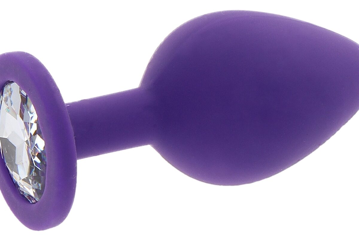 plug bijou diamond booty l 9 x 4cm violet
