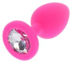 plug bijou diamond booty m 7 x 35cm rose