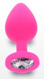 plug bijou diamond booty m 7 x 35cm rose 2