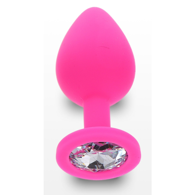 plug bijou diamond booty m 7 x 35cm rose 2