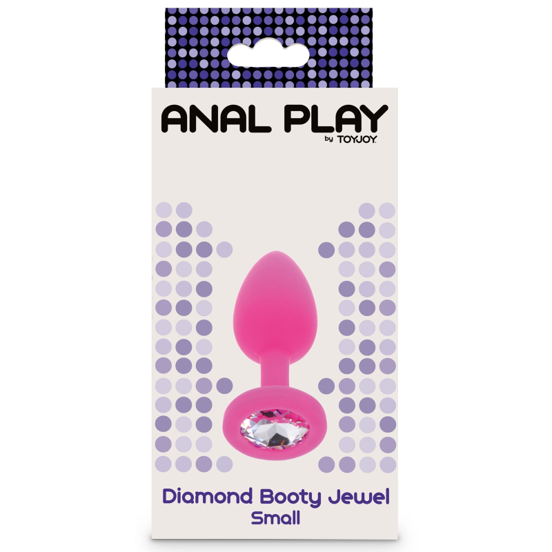 plug bijou diamond booty s 6 x 28cm rose 1