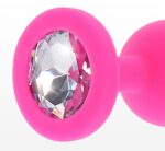 plug bijou diamond booty s 6 x 28cm rose 3