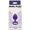 plug bijou diamond booty s 6 x 28cm violet 1
