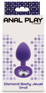 plug bijou diamond booty s 6 x 28cm violet 1