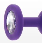 plug bijou diamond booty s 6 x 28cm violet 3