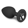 plug bijou diamond noir 6 x 27cm