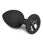 plug bijou diamond noir 6 x 27cm