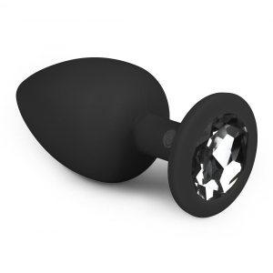 plug bijou diamond noir 8 x 4cm