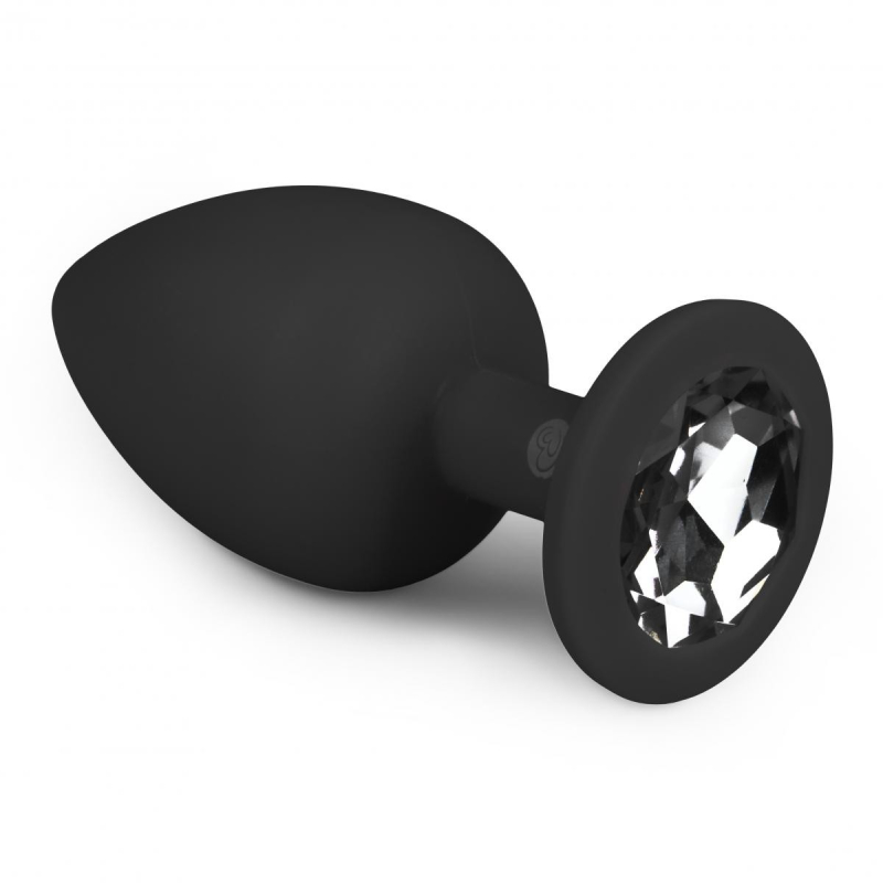 plug bijou diamond noir 8 x 4cm
