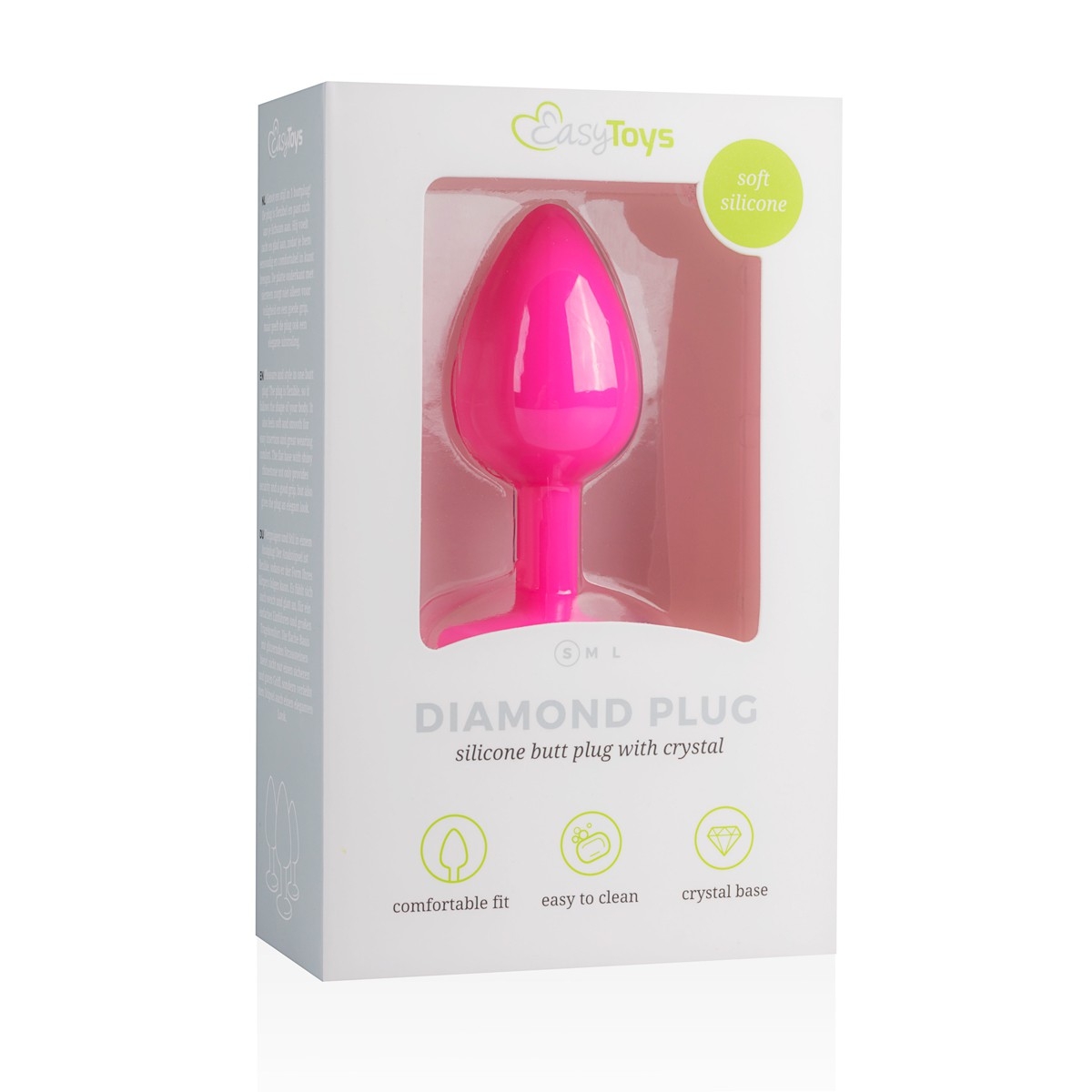 plug bijou diamond rose 6 x 27cm 1