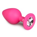 plug bijou diamond rose 7 x 33cm