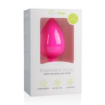 plug bijou diamond rose 8 x 4cm 1