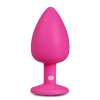 plug bijou diamond rose 8 x 4cm 2