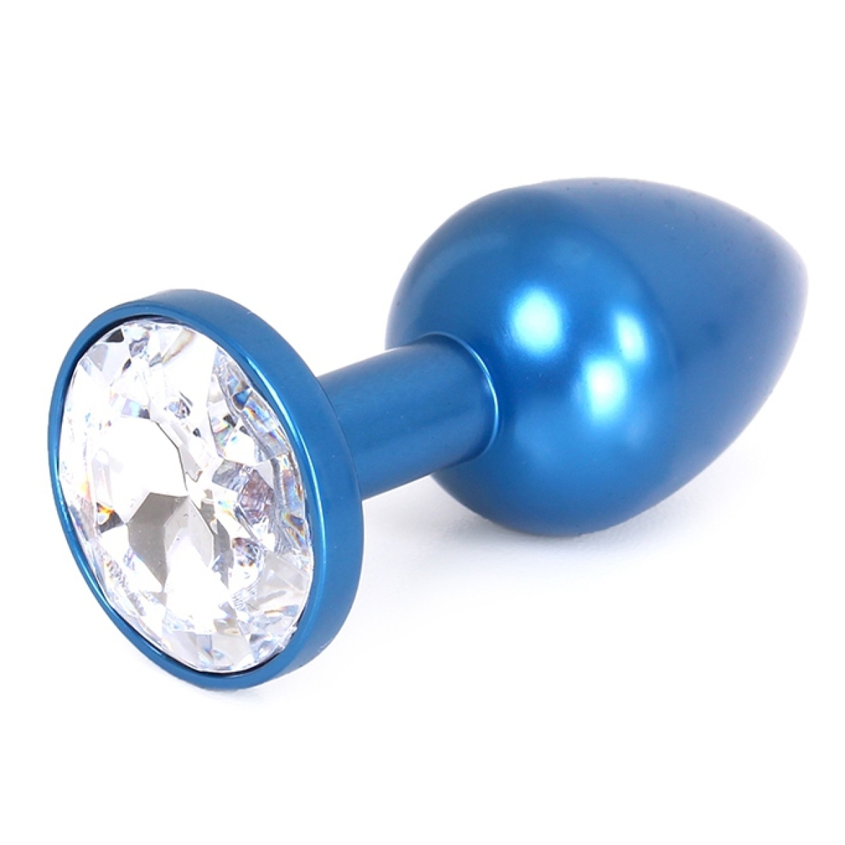 plug bijou en alu gem light 6 x 28 cm bleu