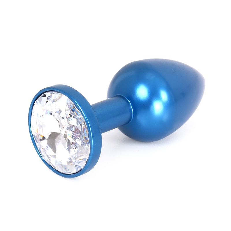plug bijou en alu gem light 6 x 28 cm bleu