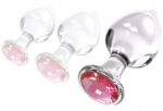 plug bijou en verre diamond glassy l 85 x 4cm