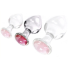 plug bijou en verre diamond glassy m 75 x 34cm