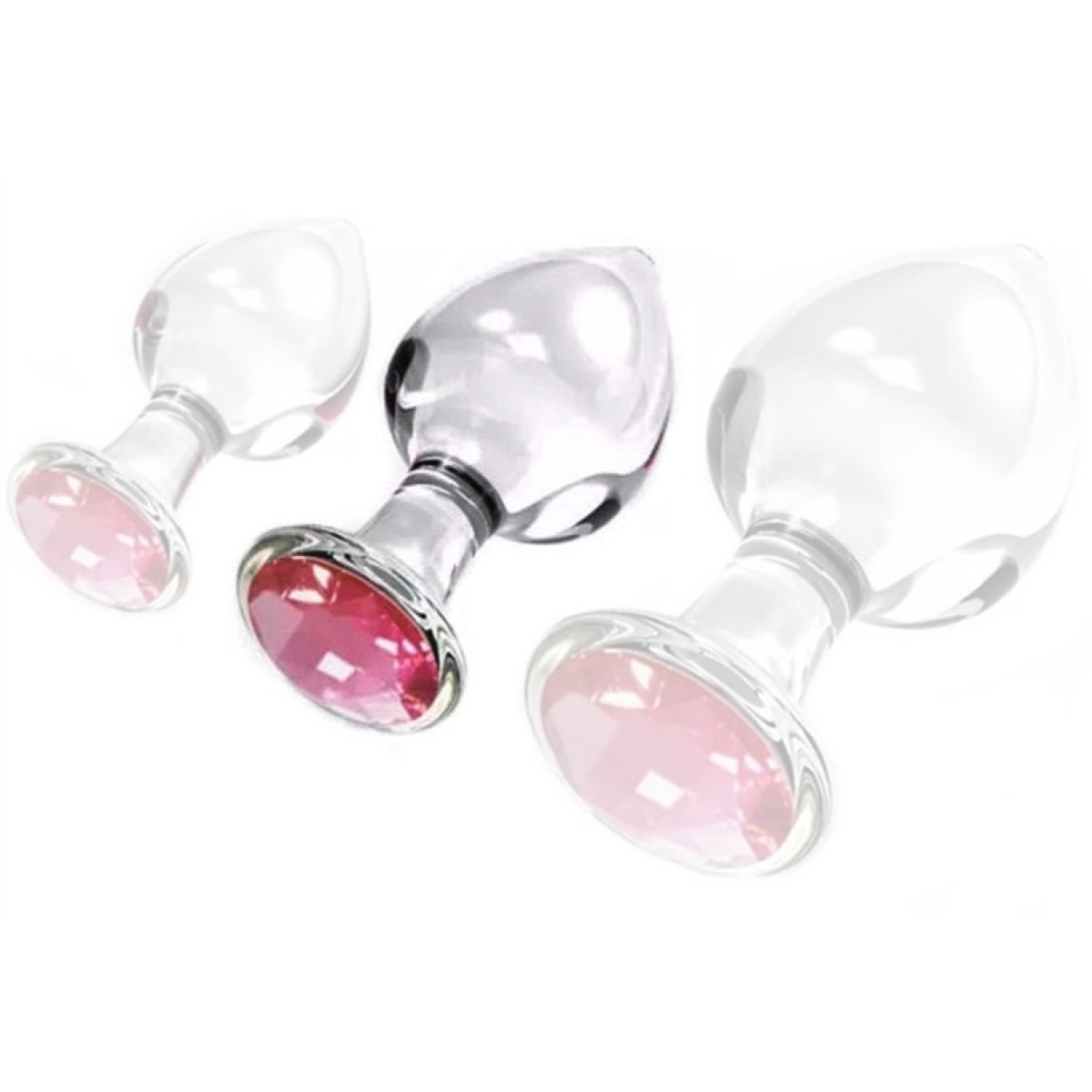 plug bijou en verre diamond glassy m 75 x 34cm