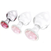 plug bijou en verre diamond glassy s 65 x 27cm