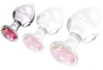 plug bijou en verre diamond glassy s 65 x 27cm