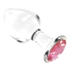 plug bijou en verre diamond glassy s 65 x 27cm 3