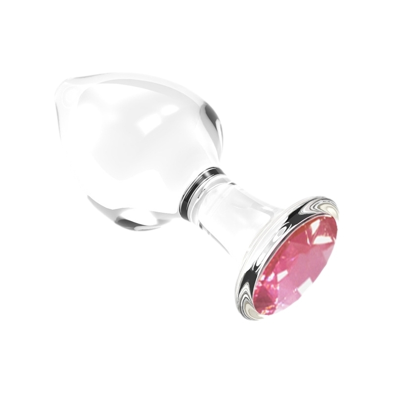 plug bijou en verre diamond glassy s 65 x 27cm 3