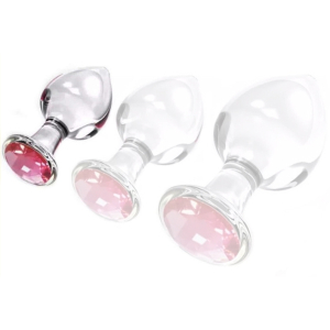 plug bijou en verre diamond glassy s 65 x 27cm