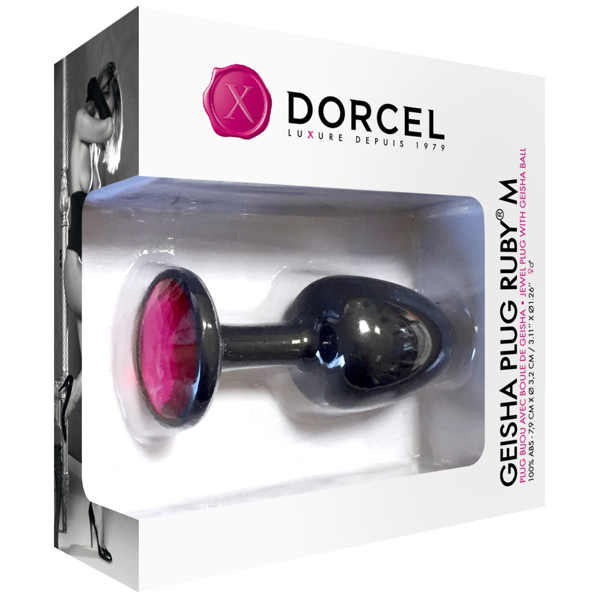 plug bijou geisha diamond 7 x 32 cm rubis 1