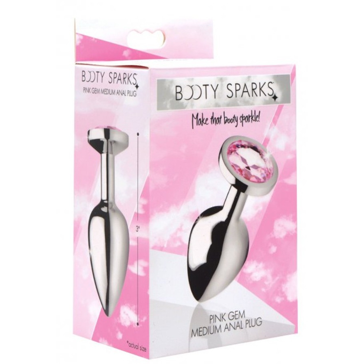 plug bijou gem rose 7 x 34 cm 1