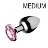plug bijou gem rose 7 x 34 cm