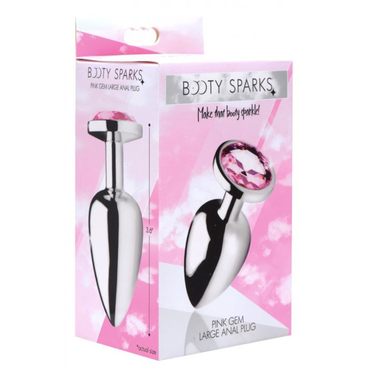 plug bijou gem rose 8 x 4 cm 1