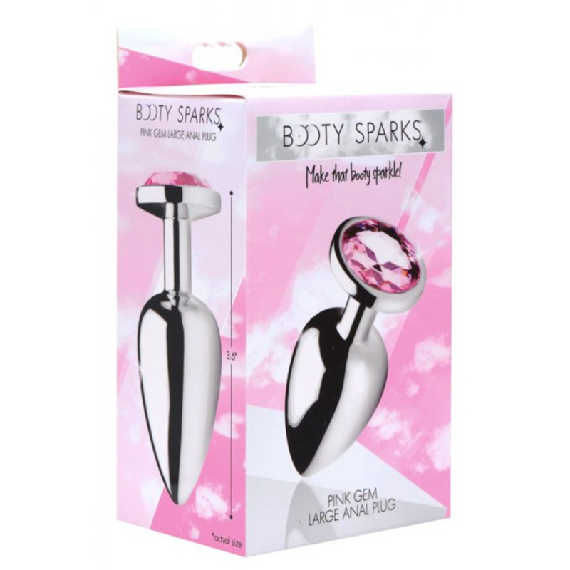 plug bijou gem rose 8 x 4 cm 1