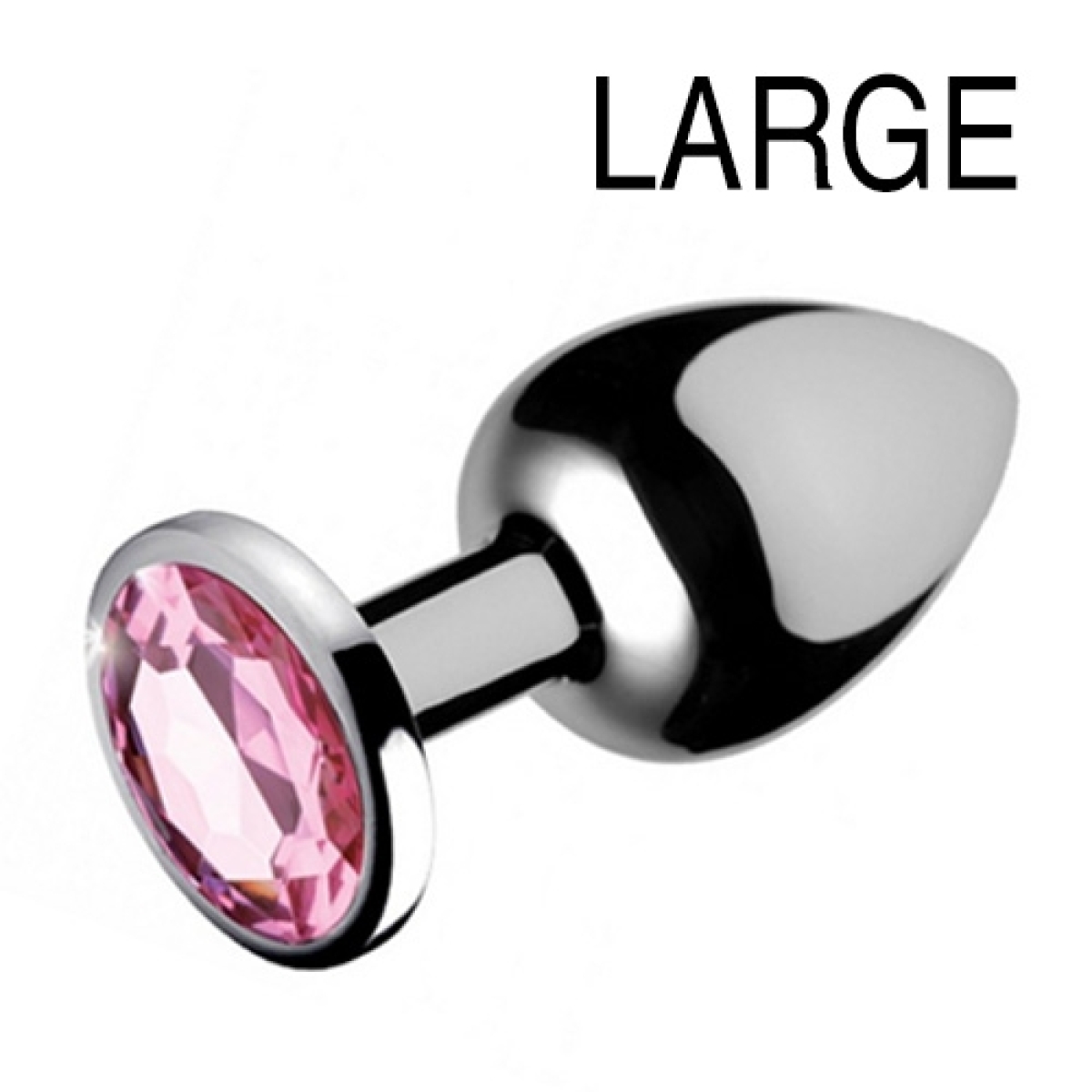 plug bijou gem rose 8 x 4 cm