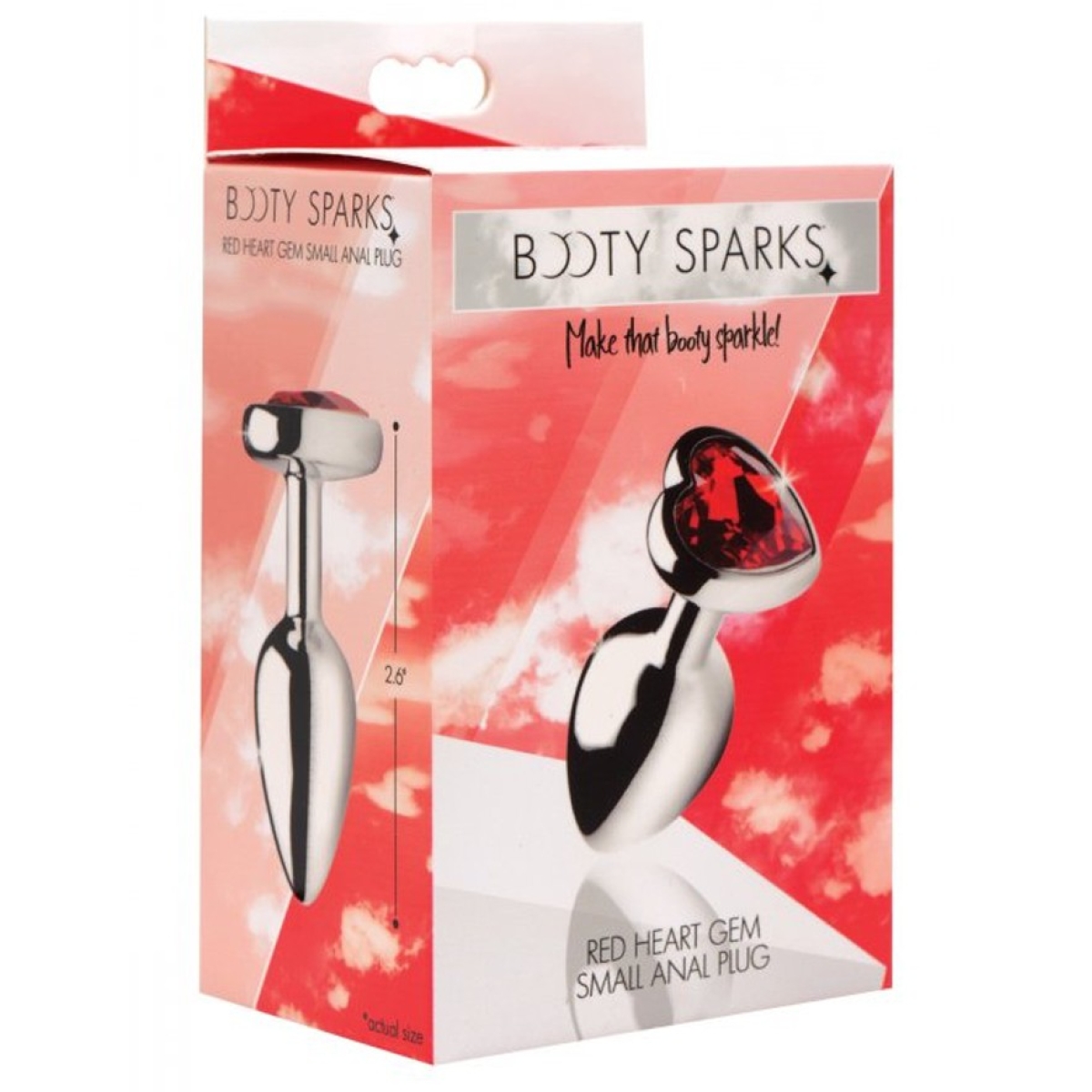 plug bijou heart gem rouge 65 x 27 cm 1