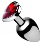 plug bijou heart gem rouge 65 x 27 cm 2