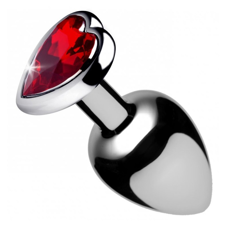 plug bijou heart gem rouge 65 x 27 cm 2