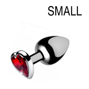 plug bijou heart gem rouge 65 x 27 cm
