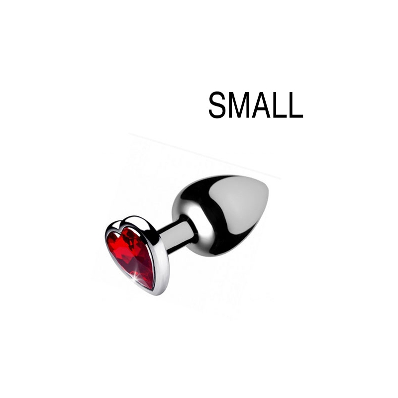 plug bijou heart gem rouge 65 x 27 cm