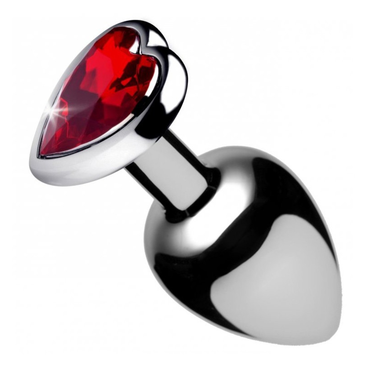 plug bijou heart gem rouge 7 x 34 cm 2