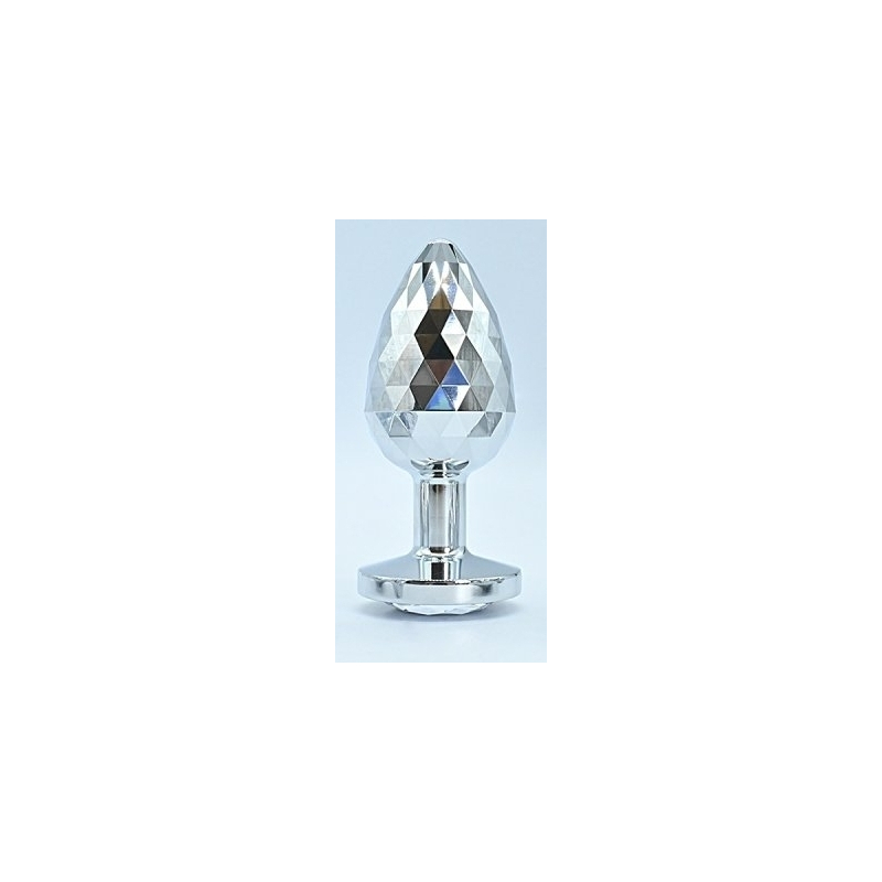 plug bijou ikonik diamond l 8 x 4 cm argent 1