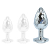 plug bijou ikonik diamond l 8 x 4 cm argent