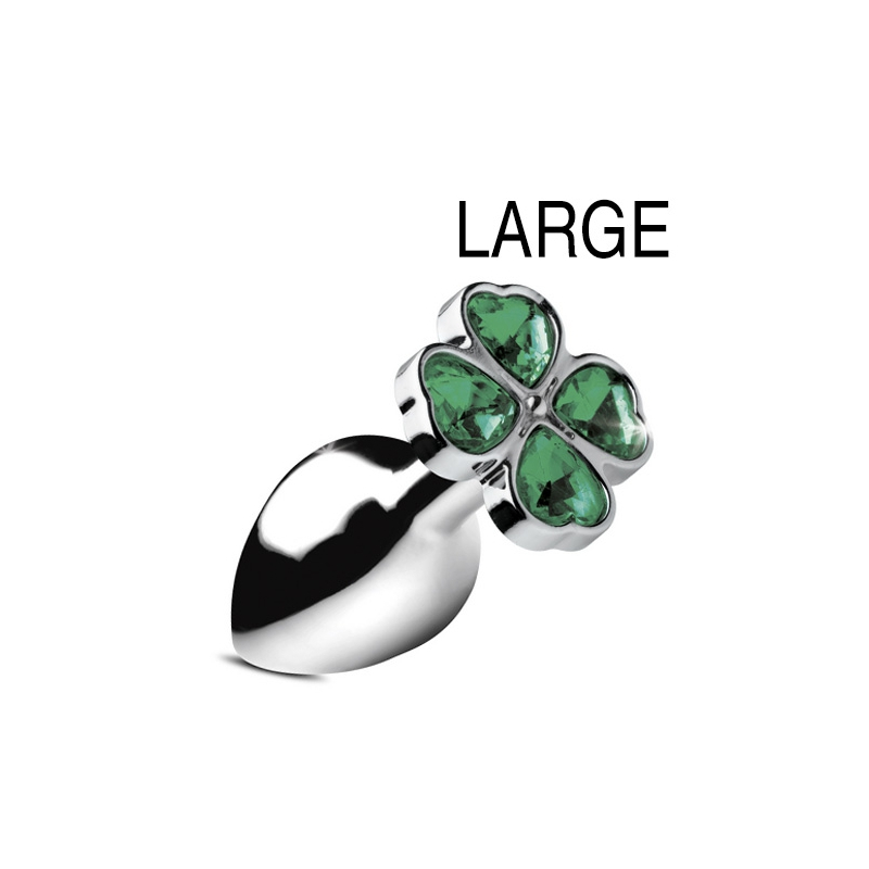 plug bijou lucky gem trefle 9 x 4 cm